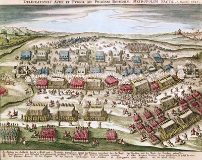 La battaglia della Montagna Bianca (Weissen Berg), 8 novembre 1620 da German School